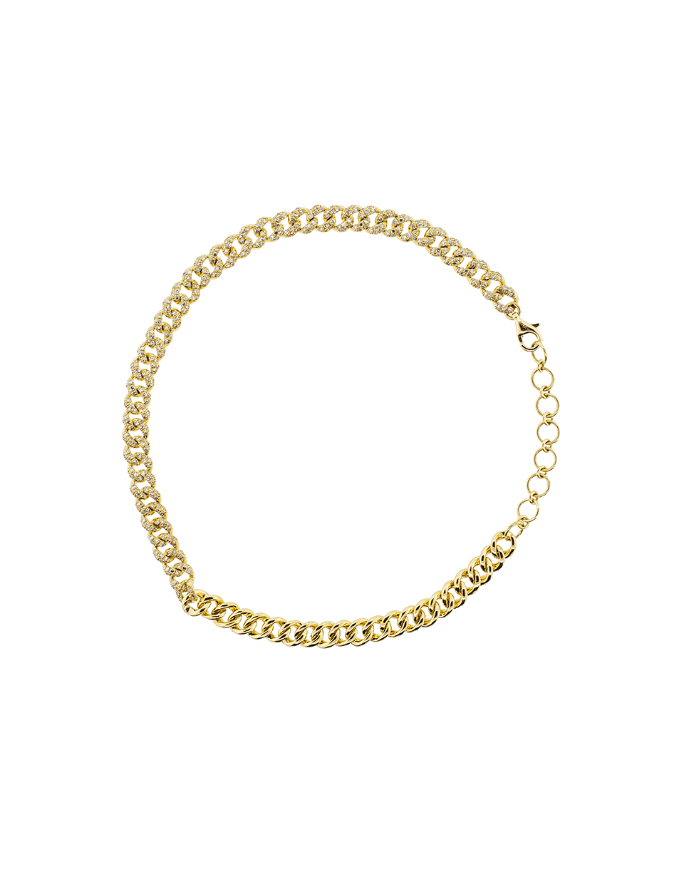 SHAY JEWELRY-Mini Pave Diamond Link Bracelet-YELLOW GOLD