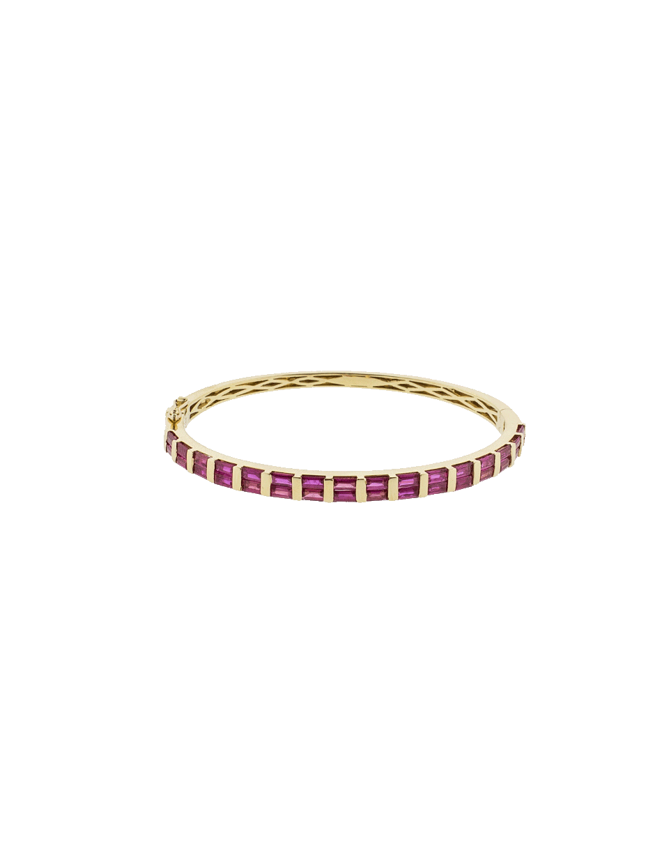 SHAY JEWELRY-Ruby Baguette Bangle-YELLOW GOLD