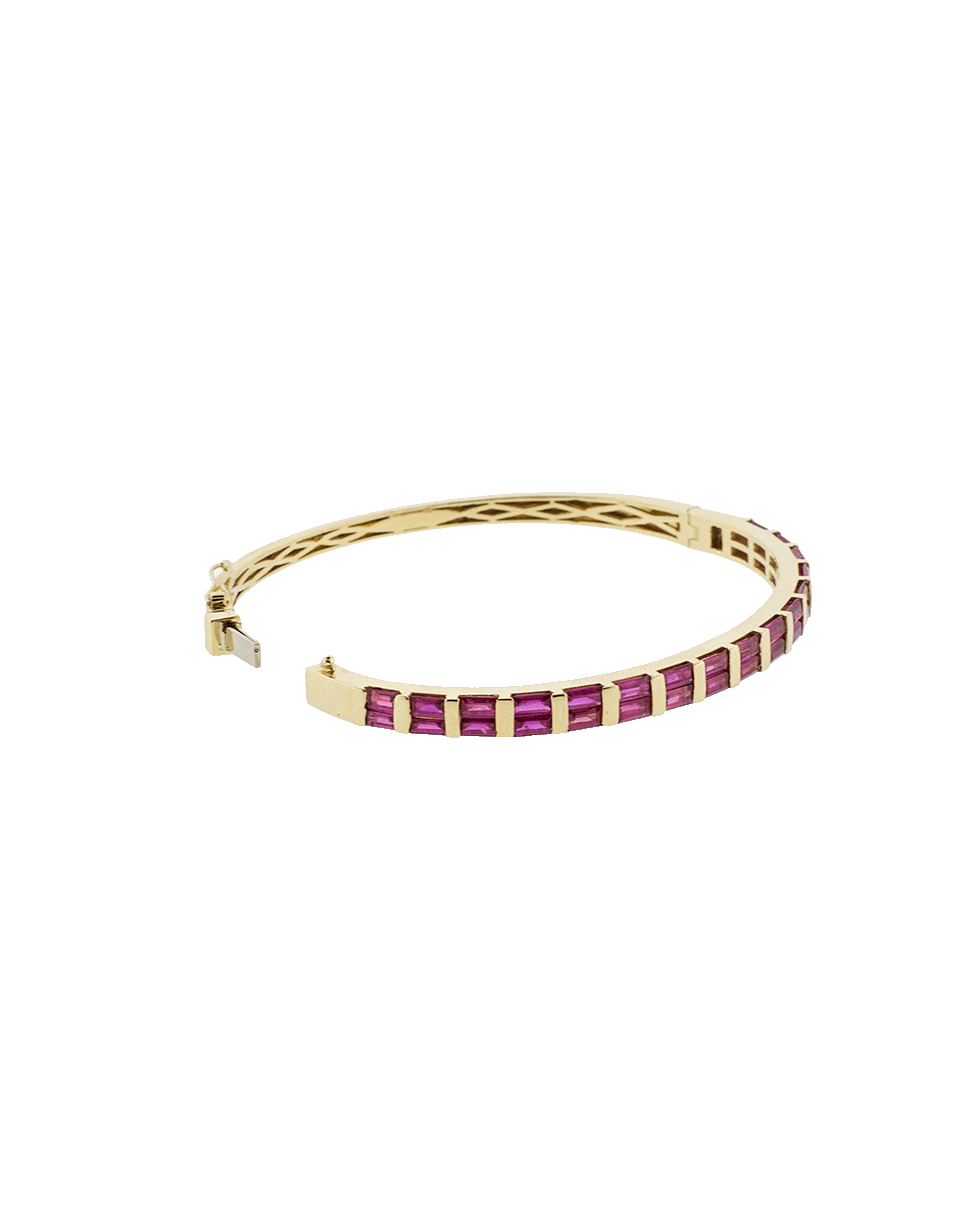 SHAY JEWELRY-Ruby Baguette Bangle-YELLOW GOLD