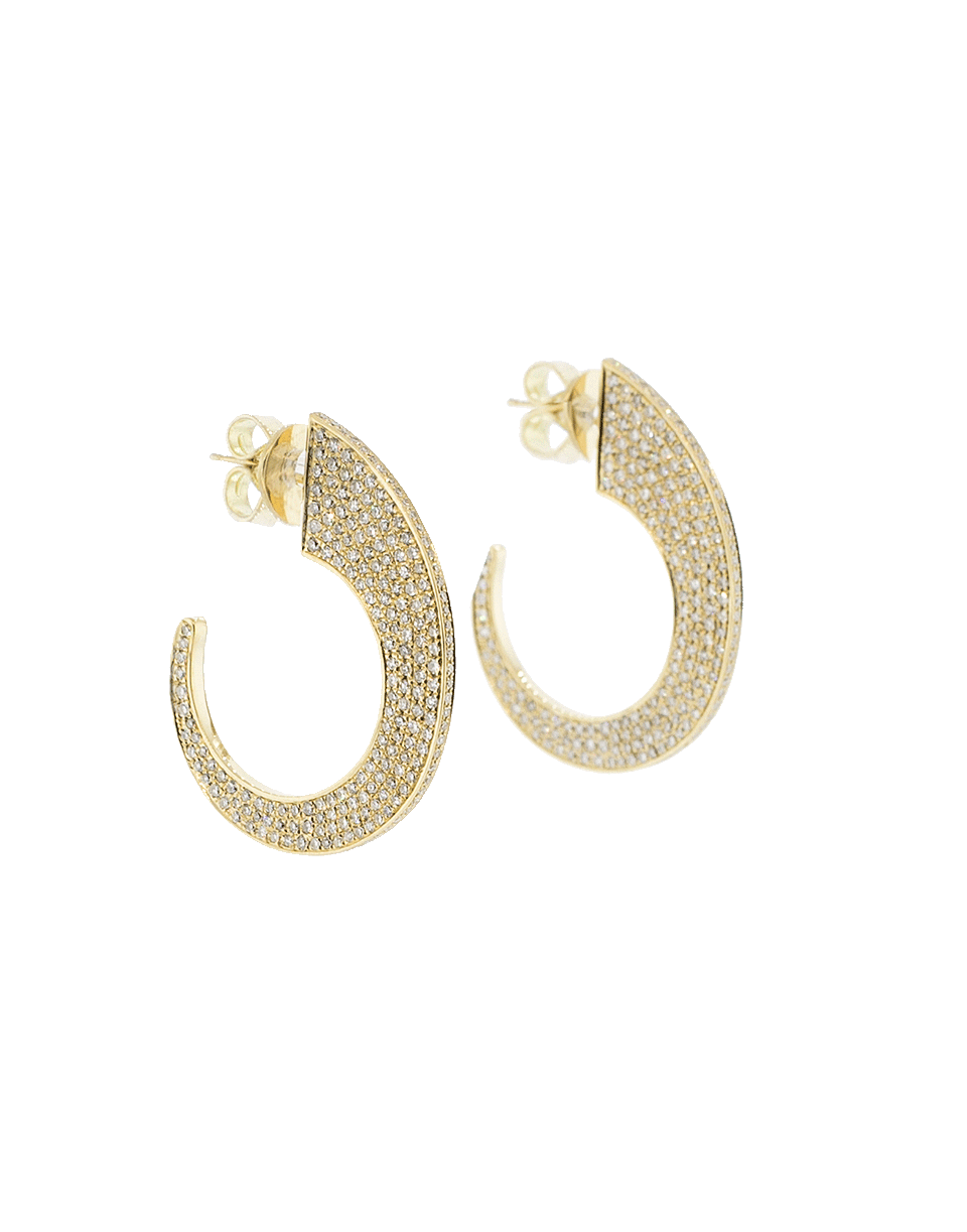 SHAY JEWELRY-Full Pave Slice Edge Hoops-YELLOW GOLD