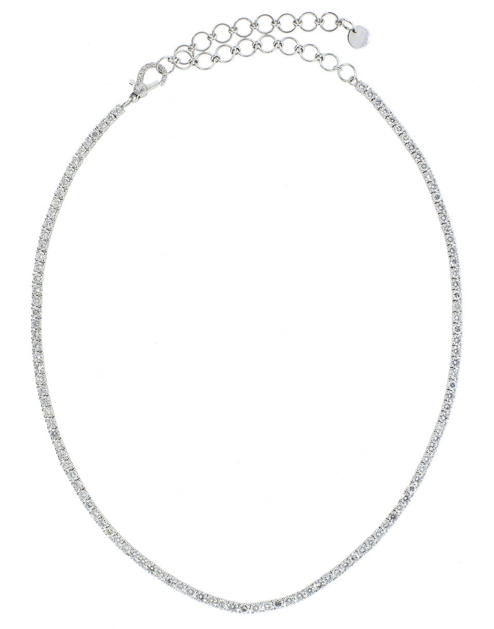 SHAY JEWELRY-Diamond Tennis Choker Necklace-WHITE GOLD