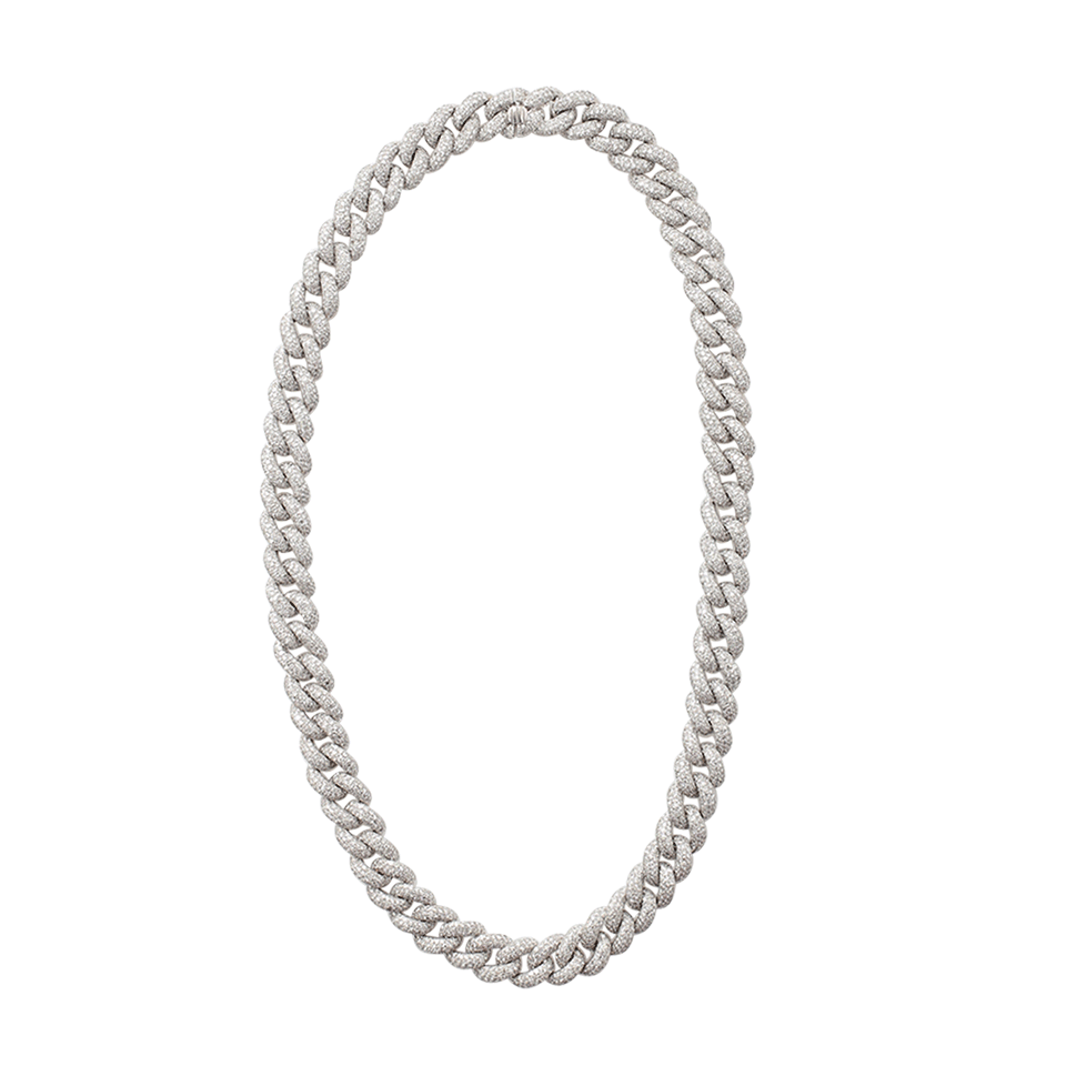 SHAY JEWELRY-Essential Pave Diamond Link Necklace-WHITE GOLD