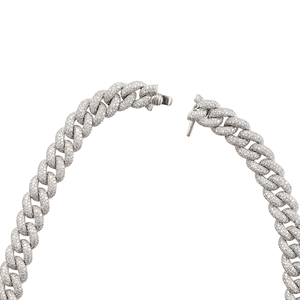 SHAY JEWELRY-Essential Pave Diamond Link Necklace-WHITE GOLD