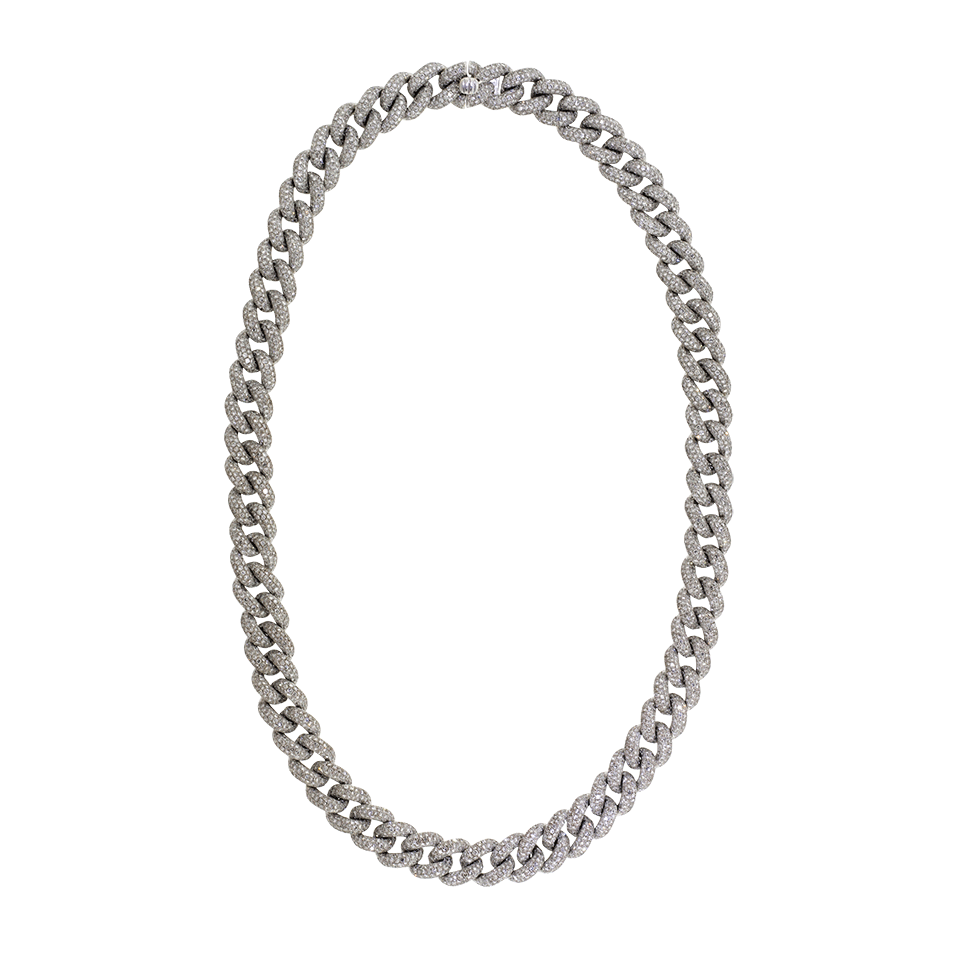 SHAY JEWELRY-Pave Diamond Essential Link Necklace-WHITE GOLD
