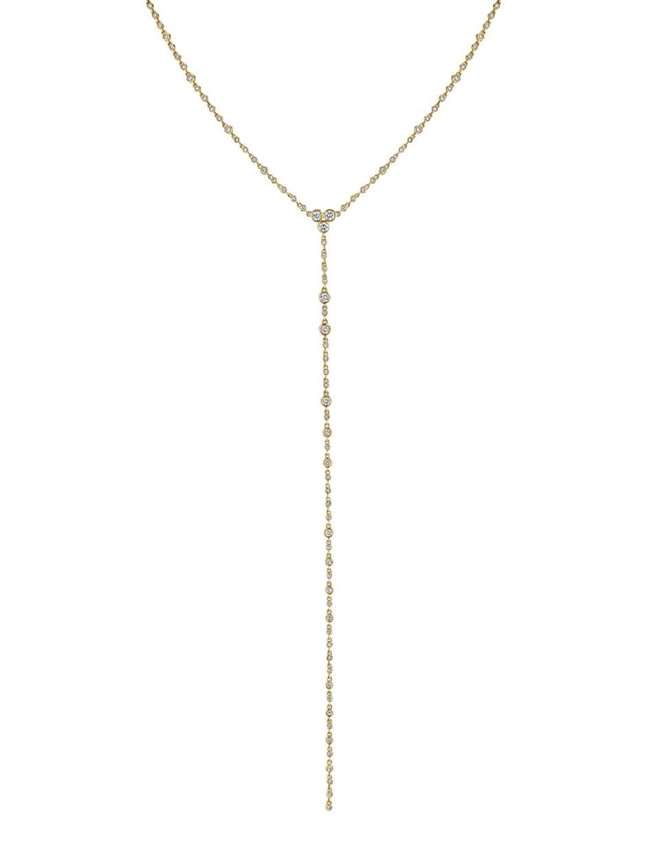 SHAY JEWELRY-Diamond Infinity Y Station Necklace-YELLOW GOLD