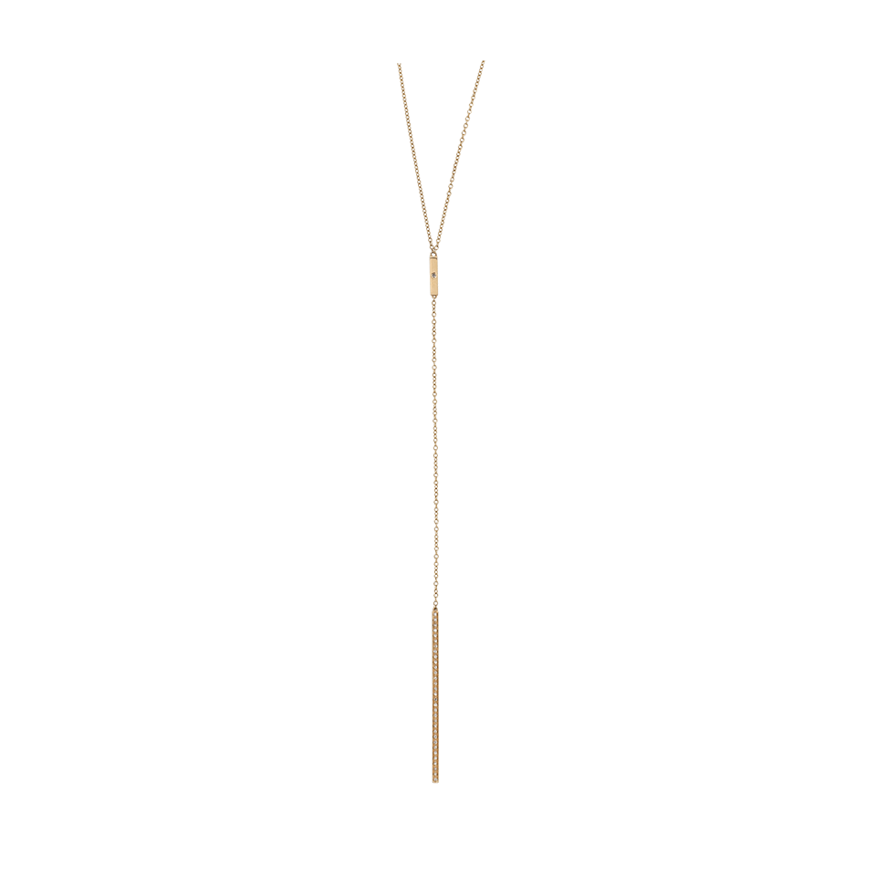 SHAY JEWELRY-Diamond Pave Bar Lariat Necklace-YELLOW GOLD