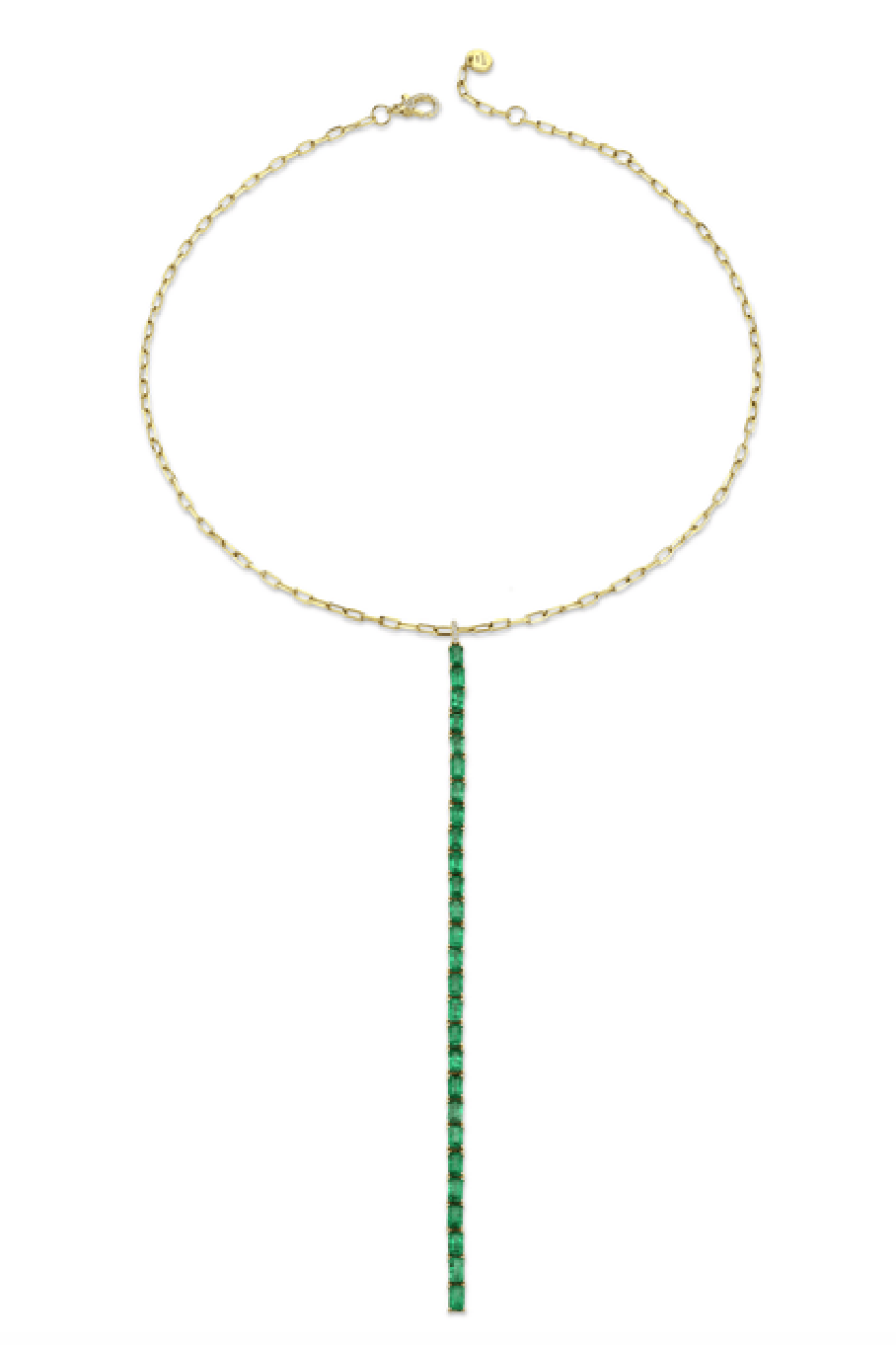 SHAY JEWELRY-Emerald Stick Y Necklace-YELLOW GOLD