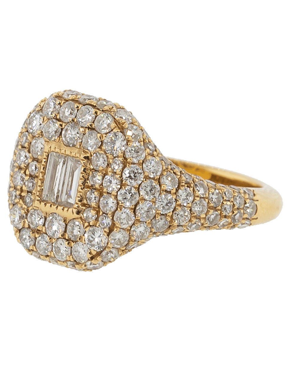 SHAY JEWELRY-Pave Baguette Diamond Pinky Ring-ROSE GOLD