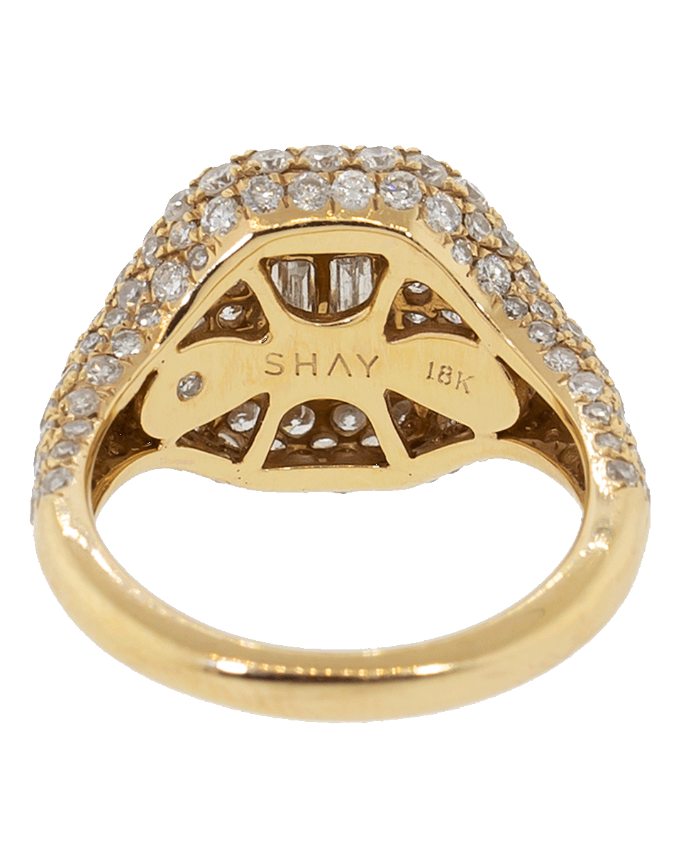 SHAY JEWELRY-Pave Baguette Diamond Pinky Ring-ROSE GOLD