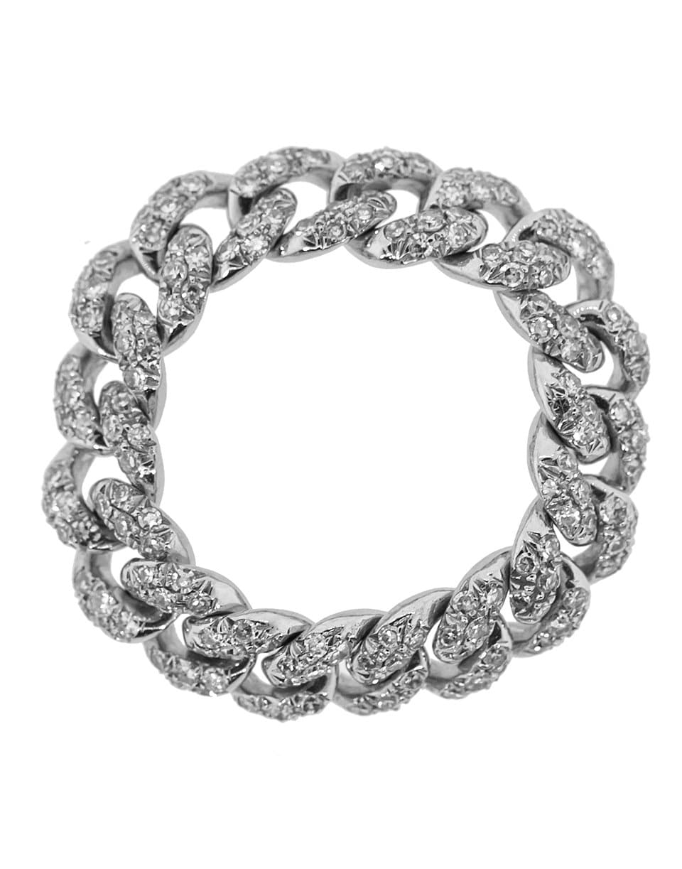 SHAY JEWELRY-Diamond Pave Mini Link Ring-WHITE GOLD