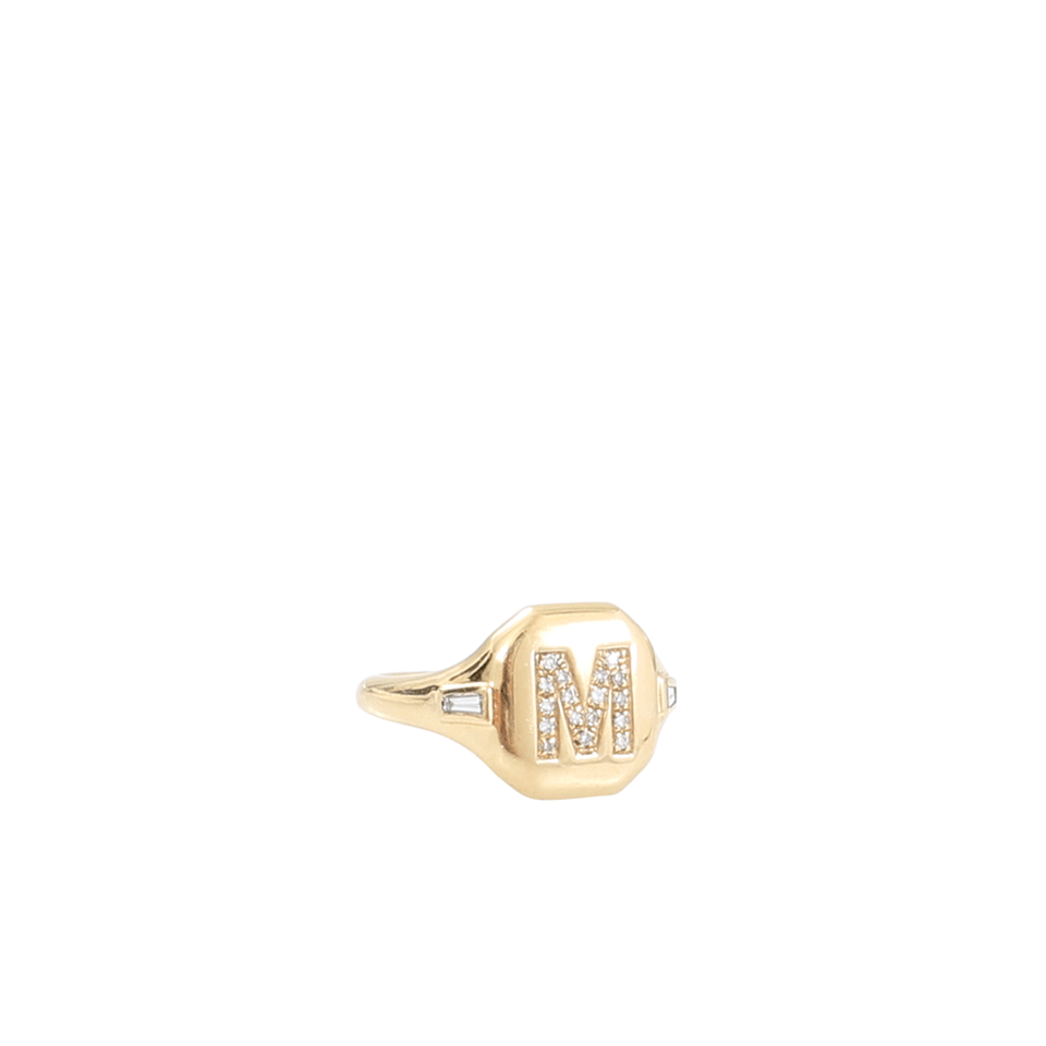 SHAY JEWELRY-Initial Pinky Ring-YELLOW GOLD