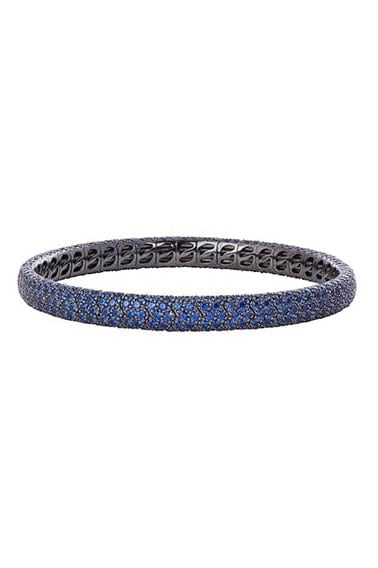 SIDNEY GARBER-Blue Sapphire Pave Stretch Bracelet-BLKRHDM