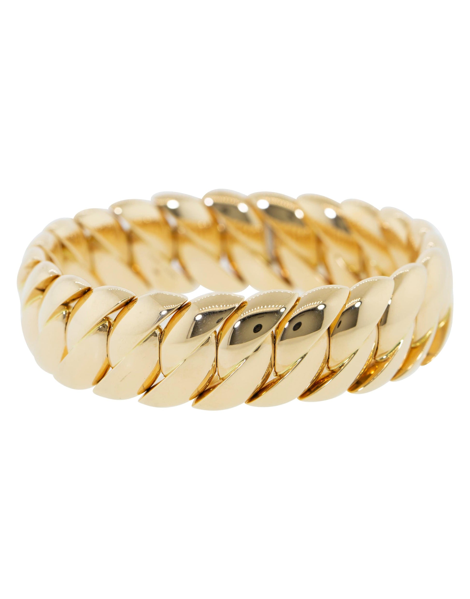 SIDNEY GARBER-Wave Stretch Link Bracelet- Rose Gold-ROSE GOLD