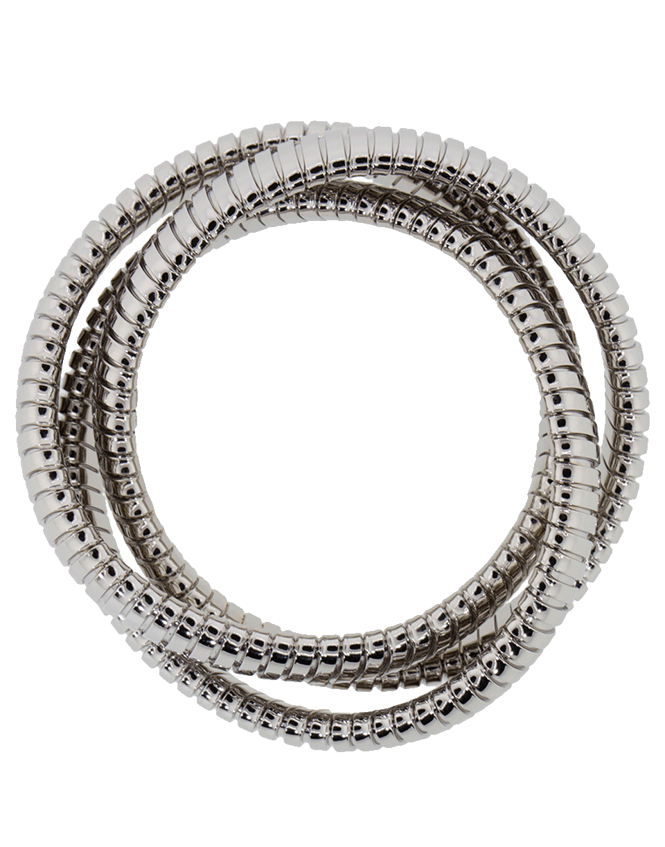 SIDNEY GARBER-12mm Three Band Rolling Bracelet-WHITE GOLD