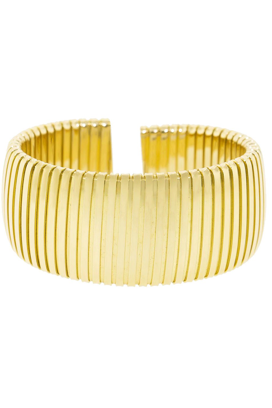 Wide Flat Golden Cuff Bracelet JEWELRYFINE JEWELBRACELET O SIDNEY GARBER   