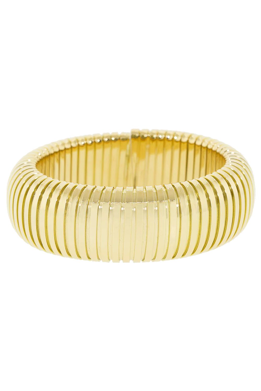 Yellow Gold Domed Cuff Bracelet JEWELRYFINE JEWELBRACELET O SIDNEY GARBER   