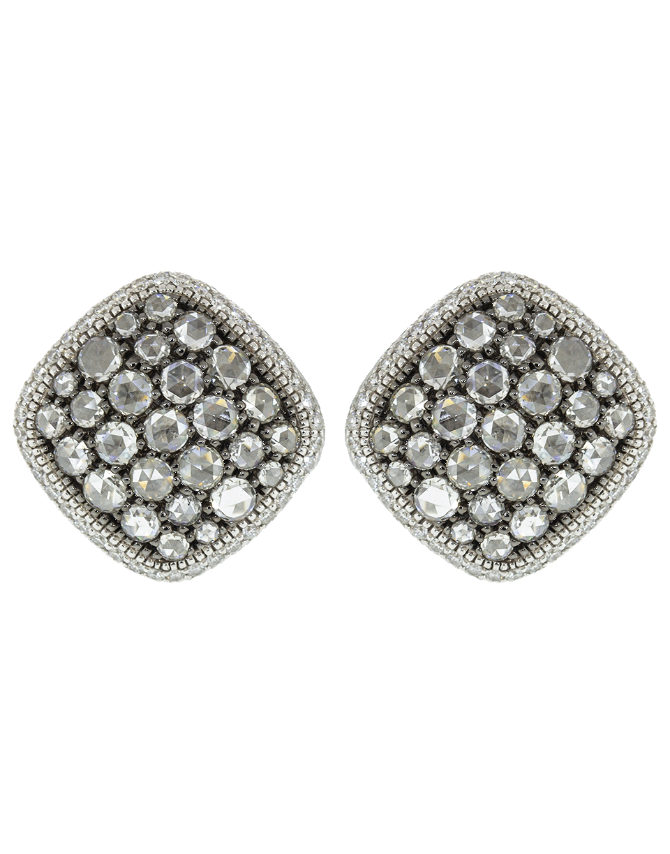 SIDNEY GARBER-Rosecut Diamond Earrings-WHITE GOLD
