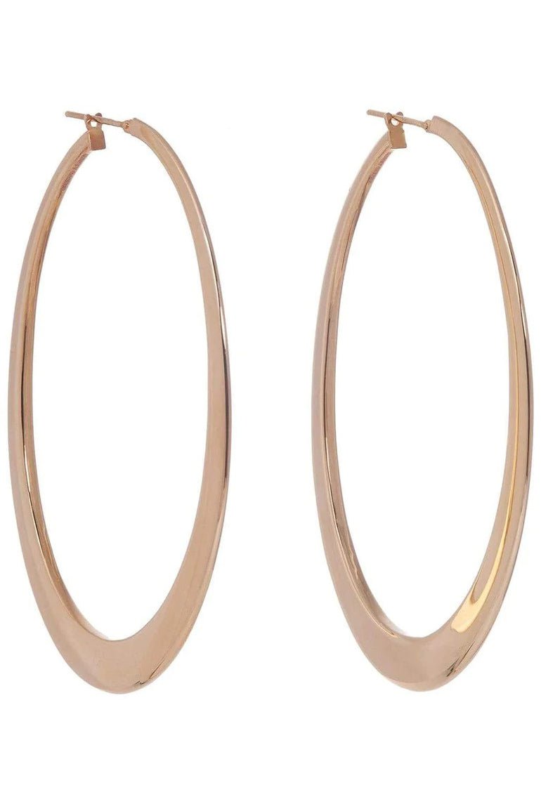 SIDNEY GARBER-Oval Crescent Hoops - Yellow Gold-YELLOW GOLD