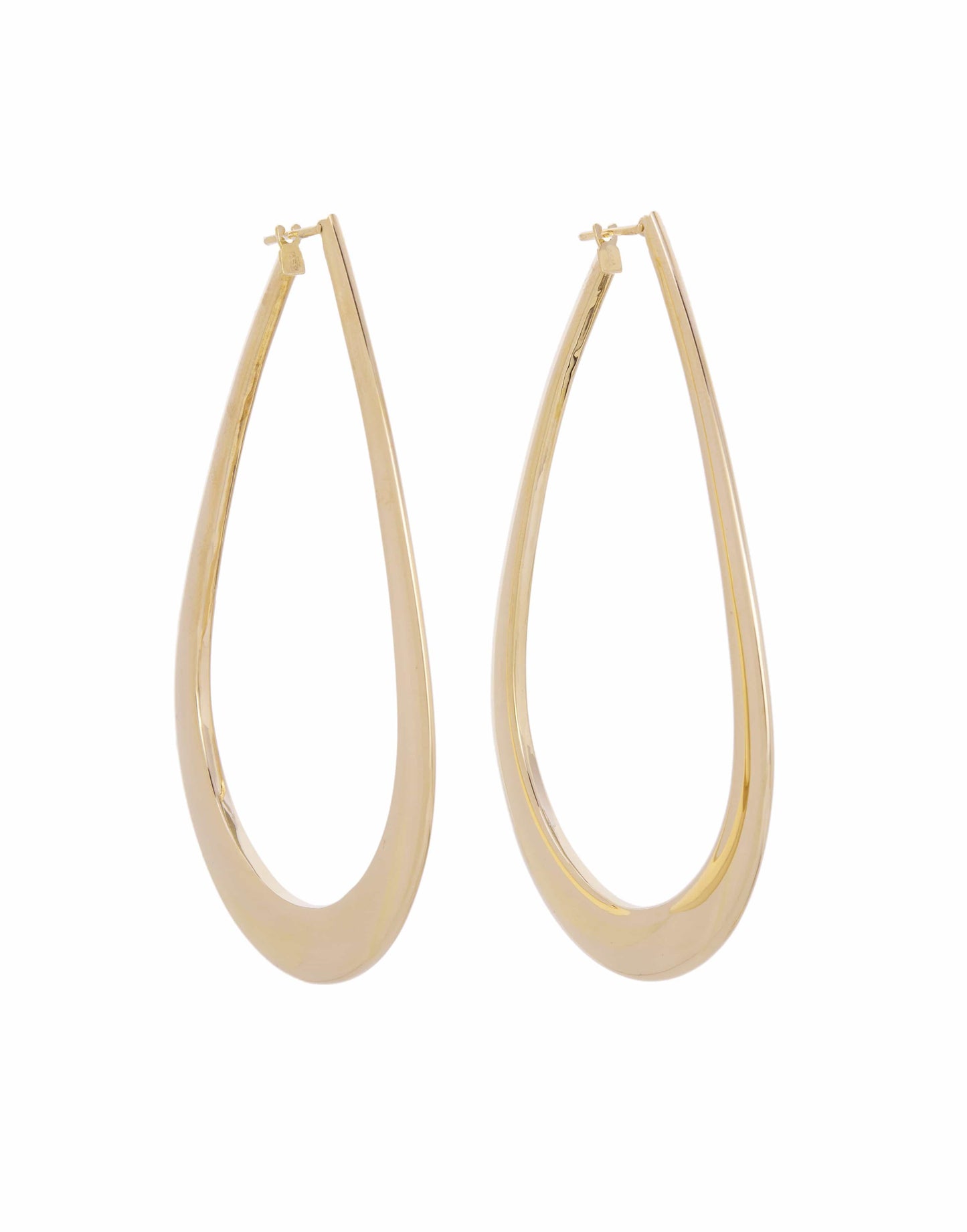 SIDNEY GARBER-Crescent Teardrop Hoops - Yellow Gold-YELLOW GOLD