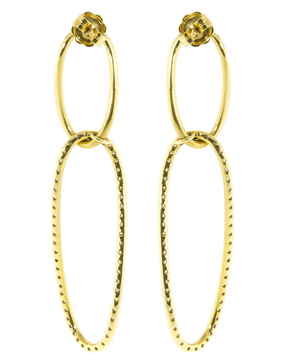 Diamond Double Oval Loop Earrings JEWELRYFINE JEWELEARRING SIDNEY GARBER   