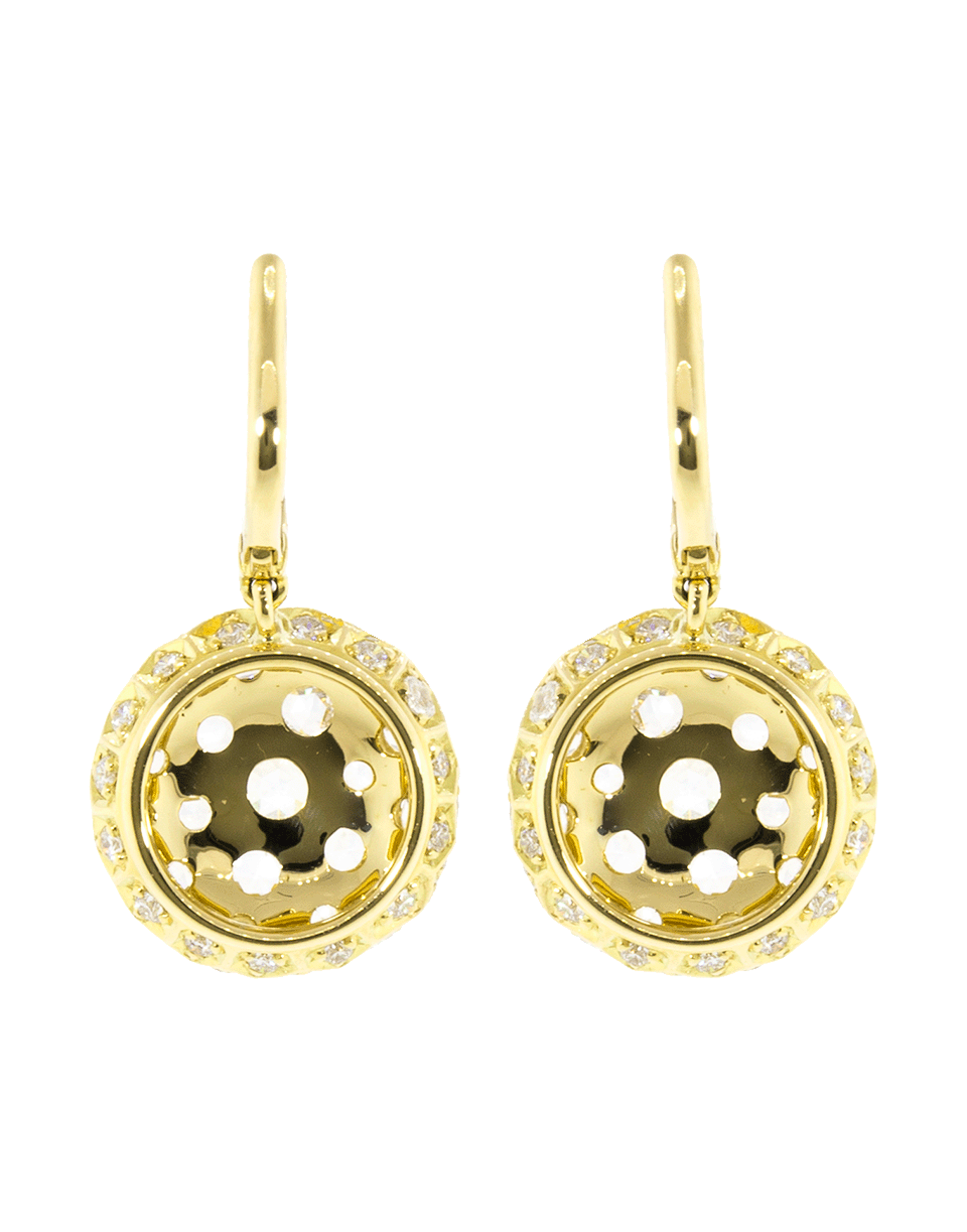 SIDNEY GARBER-Diamond Honeycomb Drop Earrings-YELLOW GOLD
