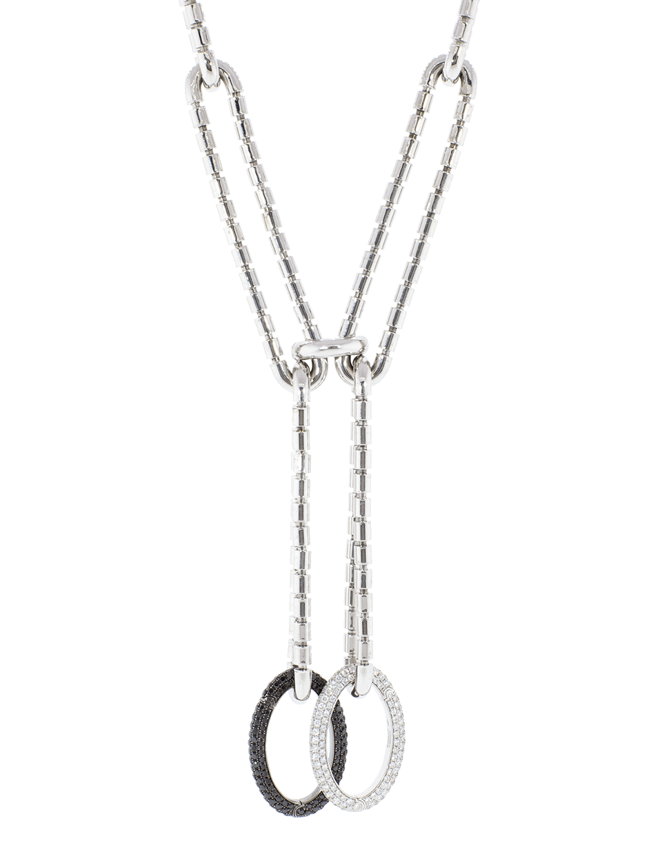 SIDNEY GARBER-Flexible Link Necklace-WHITE GOLD