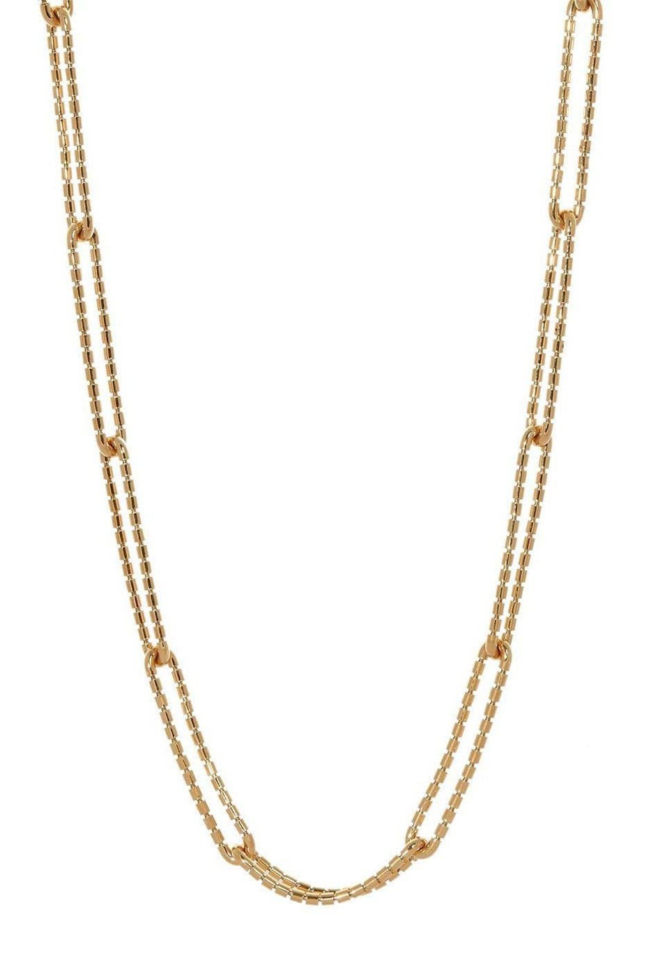SIDNEY GARBER-Flexible Golden Links Necklace-YELLOW GOLD