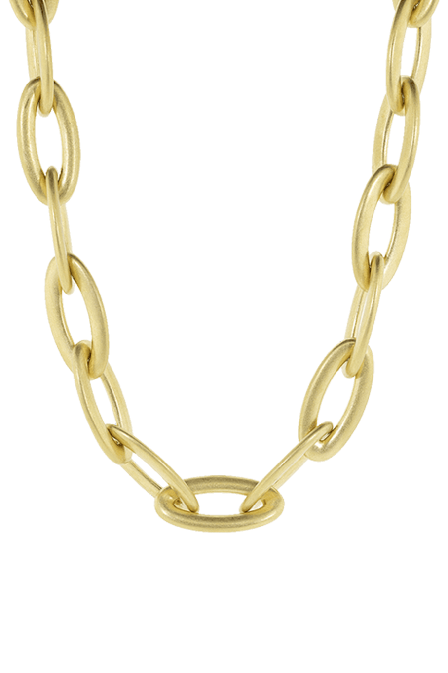 SIDNEY GARBER-Oval Link Tivoli Necklace-YELLOW GOLD