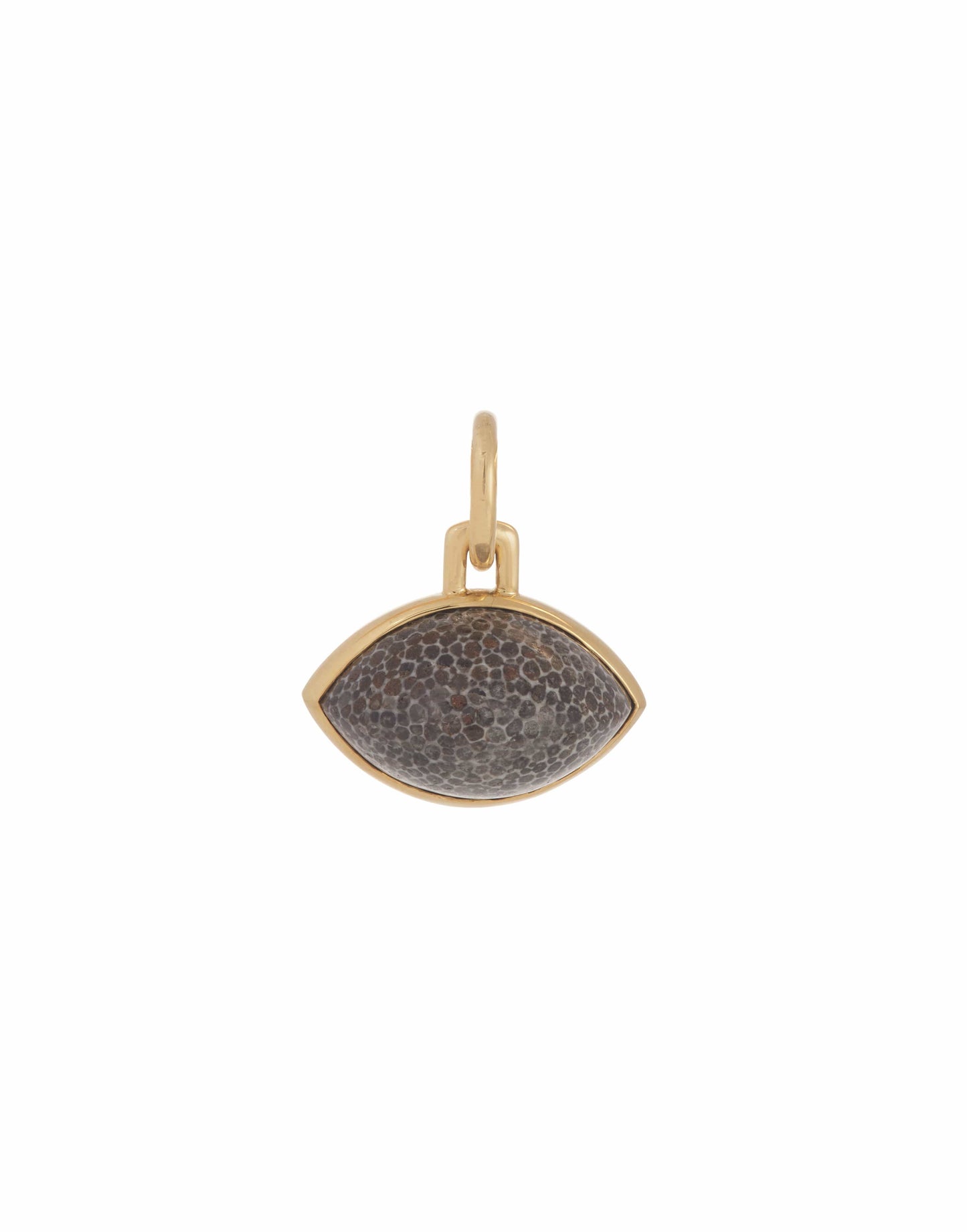 SIDNEY GARBER-Fossilized Coral Pendant-YELLOW GOLD