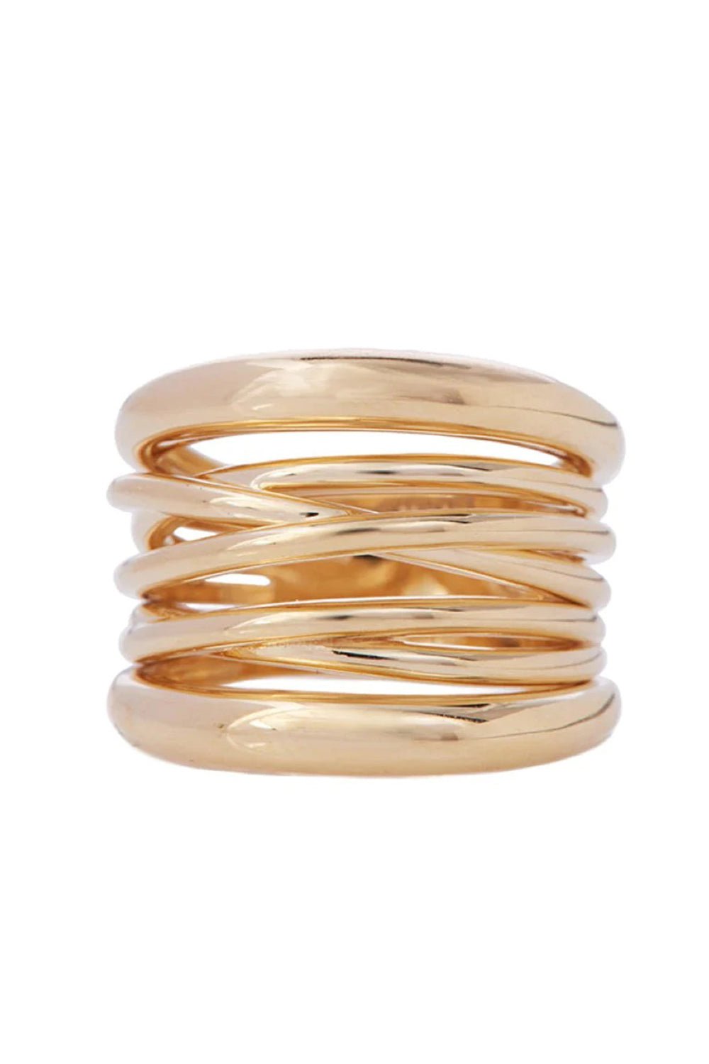 SIDNEY GARBER-Scribble Band Ring-YELLOW GOLD