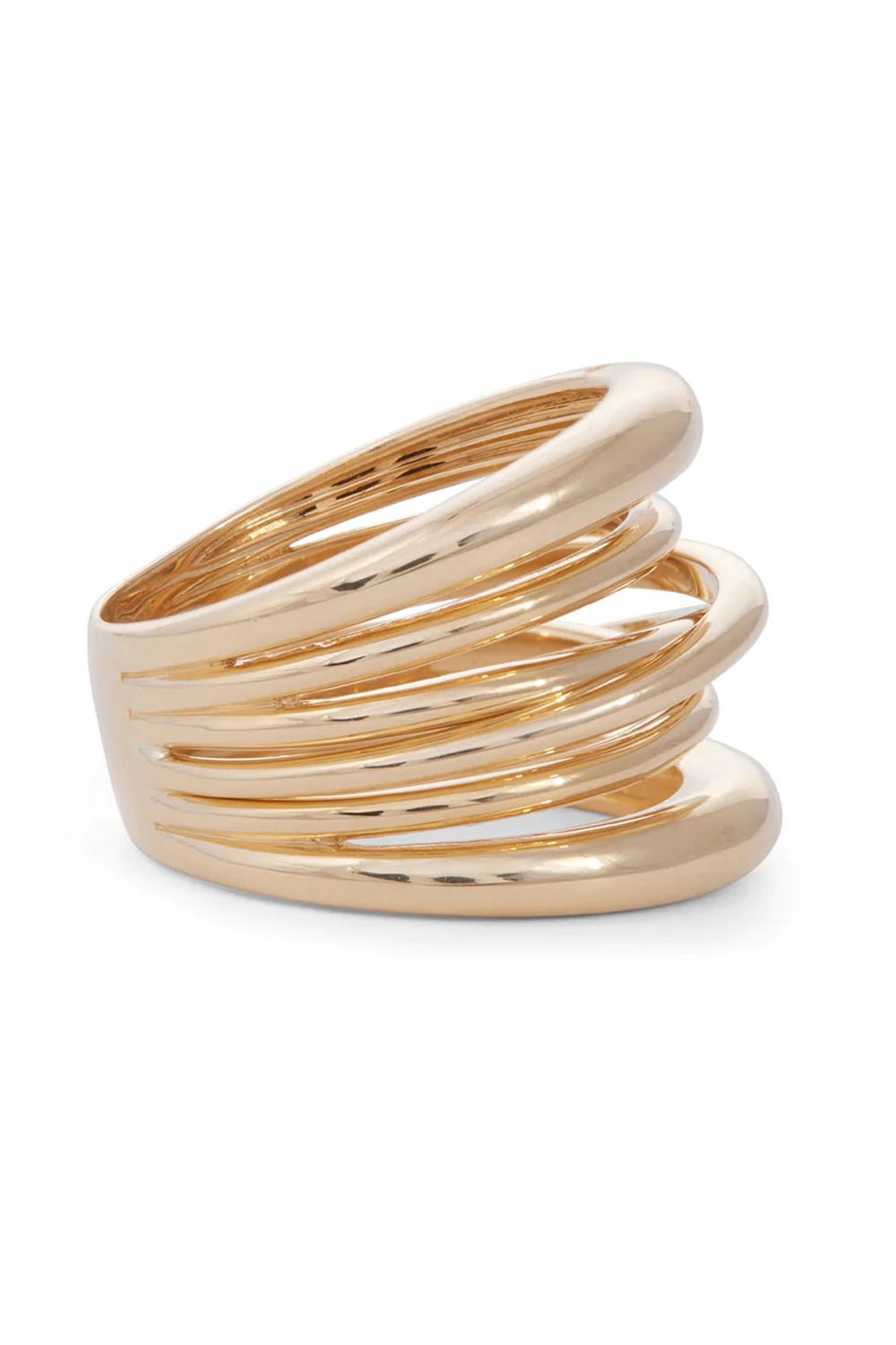 SIDNEY GARBER-Scribble Band Ring-YELLOW GOLD