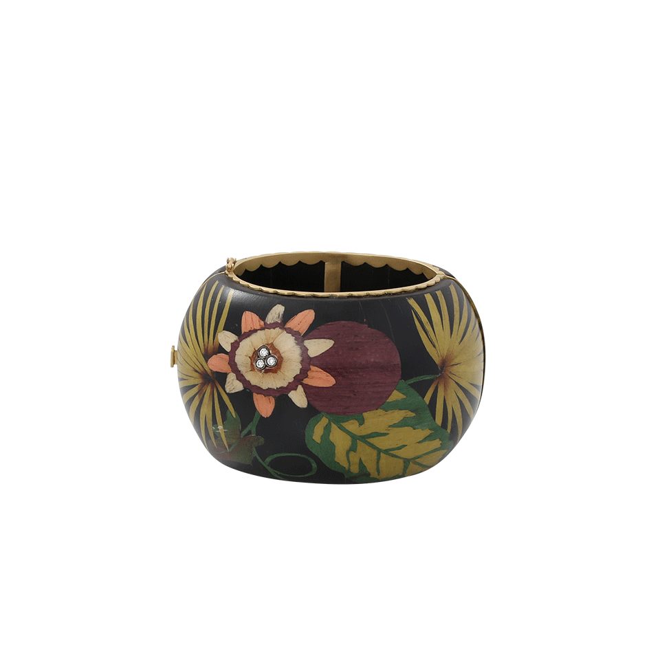SILVIA FURMANOVICH-Marquetry Flower Bracelet-YELLOW GOLD