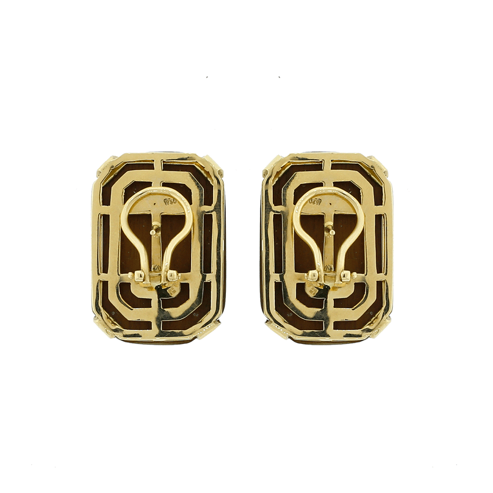 SILVIA FURMANOVICH-Marquetry Diamond Earrings-YELLOW GOLD