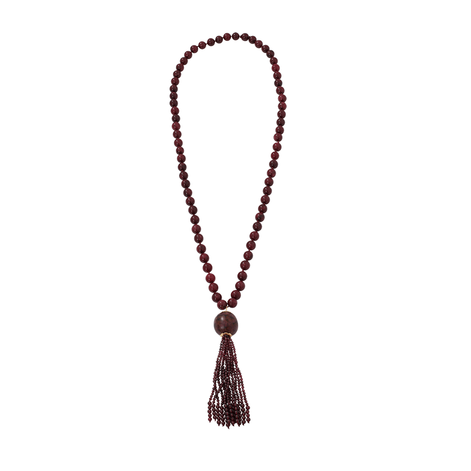 SILVIA FURMANOVICH-Marquetry Tassle Necklace-YELLOW GOLD