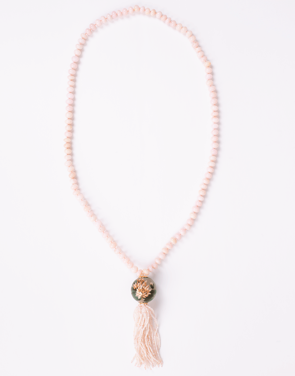 SILVIA FURMANOVICH-Pink Opal Lotus Marquerty Necklace-YELLOW GOLD
