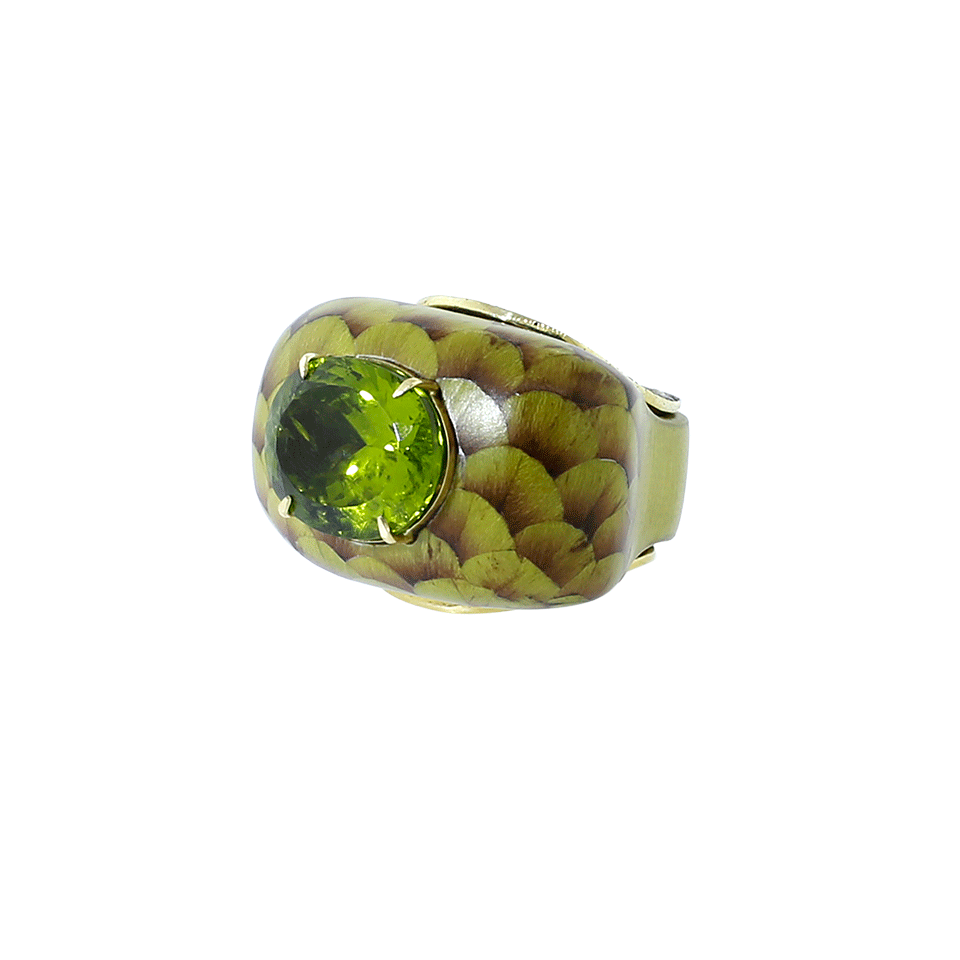 Marquetry Green Ring JEWELRYFINE JEWELRING SILVIA FURMANOVICH   