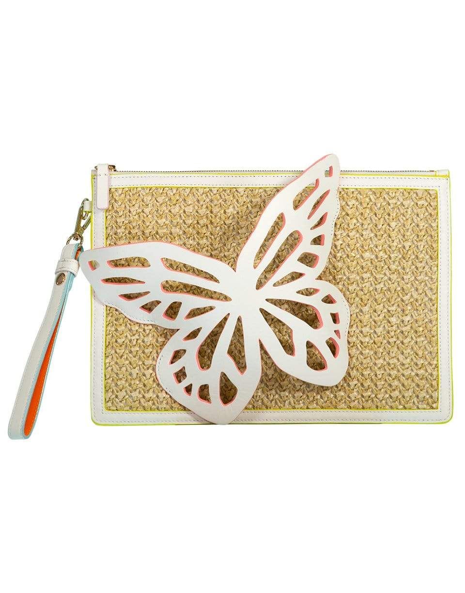 SOPHIA WEBSTER-Flossy Butterfly Pouchette-WHT/NEU