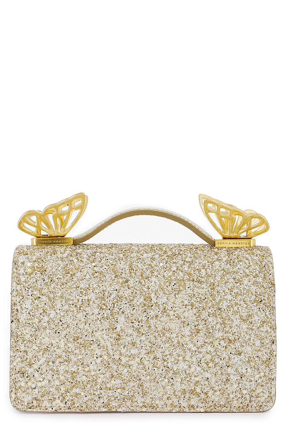 SOPHIA WEBSTER-Mariposa Mini Shoulder Bag - Champagne Glitter-CHAMPAGNE GLITTER