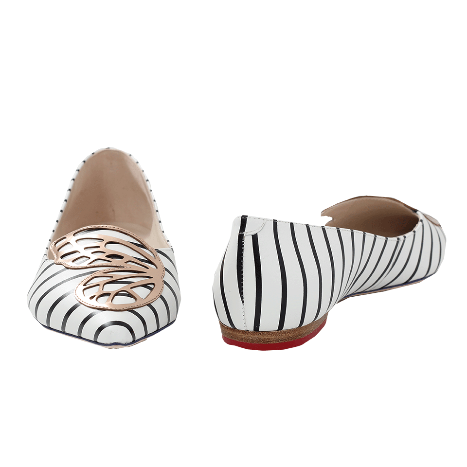 SOPHIA WEBSTER-Stripe Bibi Butterfly Flats-