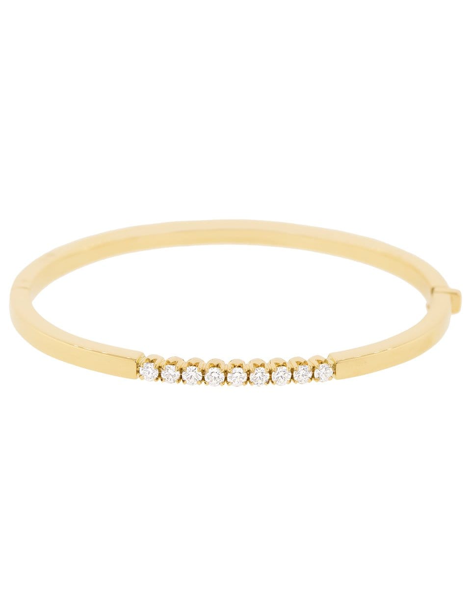 SORELLINA-Nove White Diamond Bangle-YELLOW GOLD