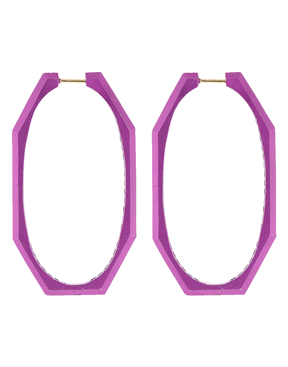 SORELLINA-Otto Diamond Hoop Earrings-PINK