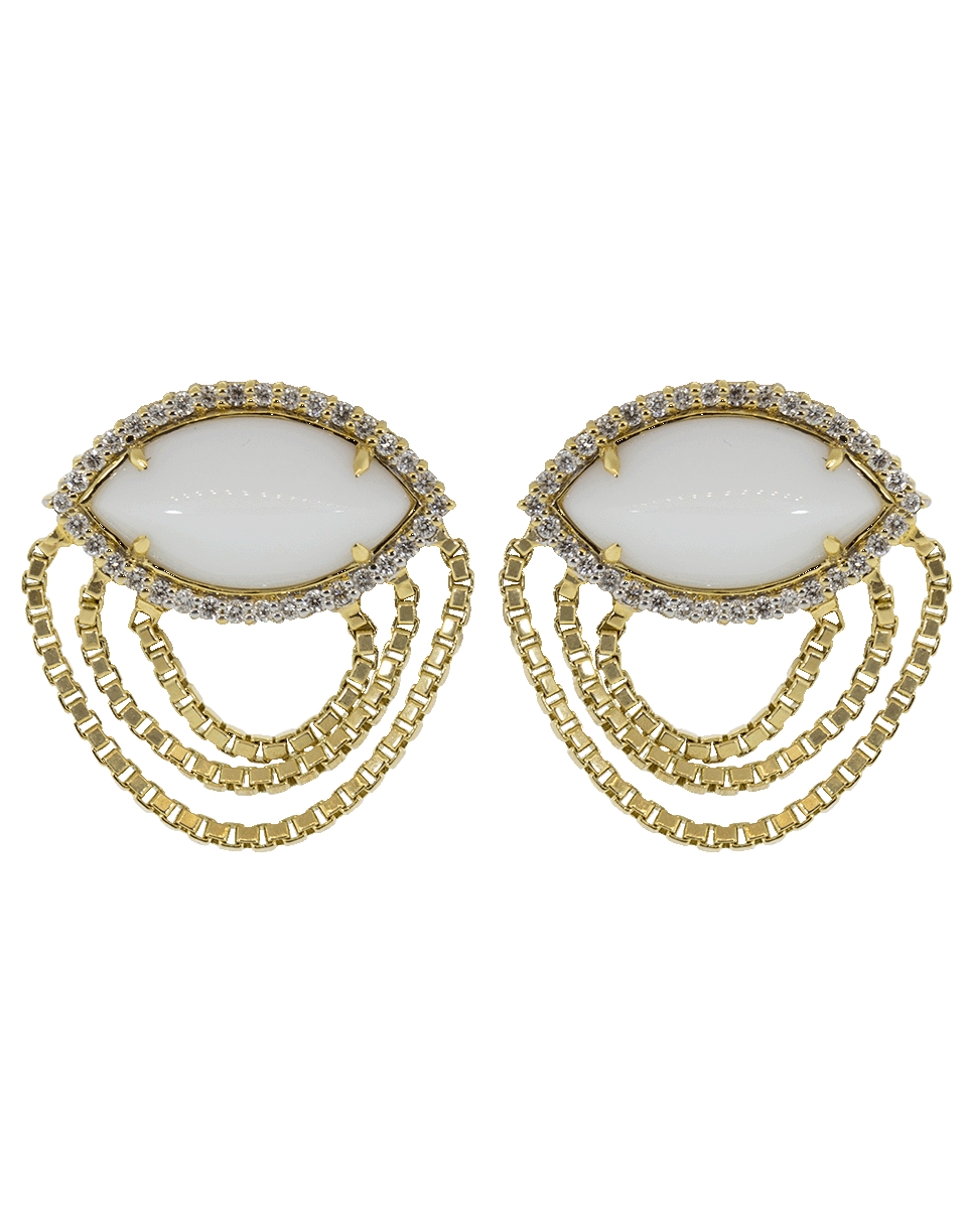SORELLINA-Axl Marquise Fringe Earrings-YELLOW GOLD