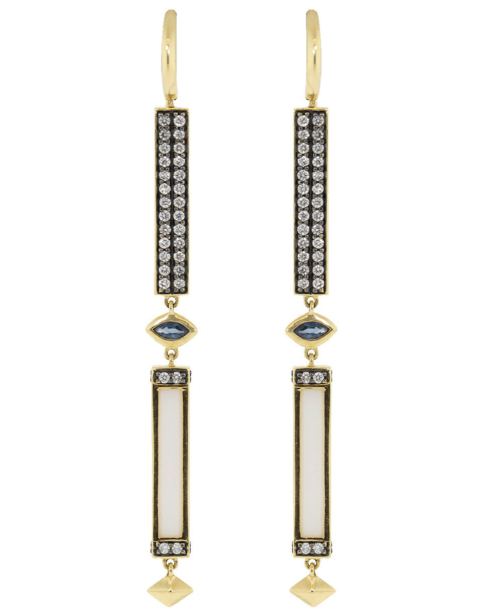 Sapphire Onyx and Diamond Stick Earrings JEWELRYFINE JEWELEARRING SORELLINA   