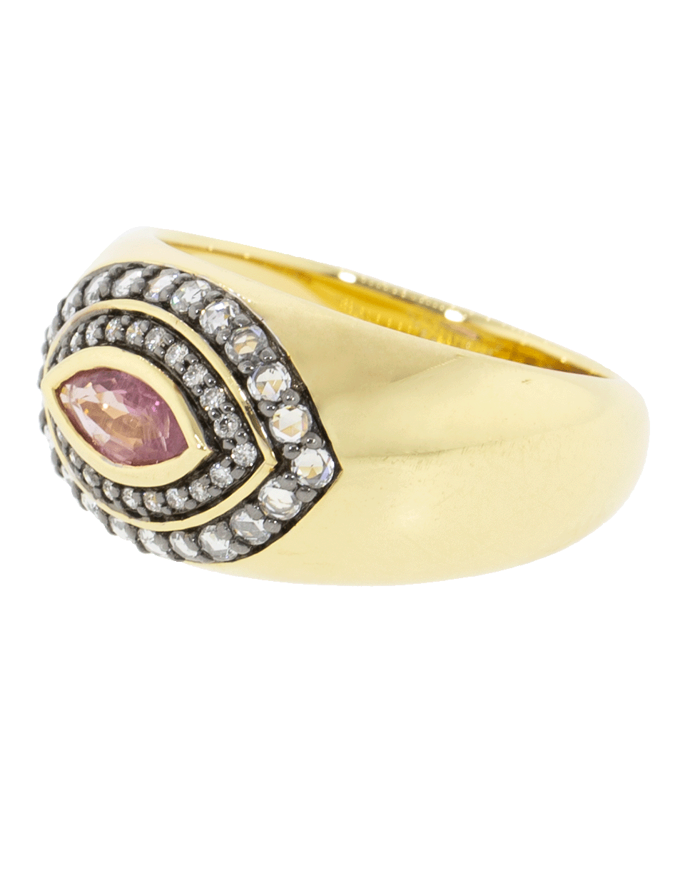 SORELLINA-Axl Marquis Pink Sapphire Ring-YELLOW GOLD