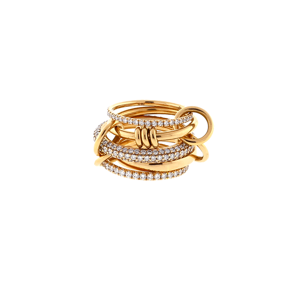 SPINELLI KILCOLLIN-Venus Five Link Diamond Pave Rings-ROSE GOLD