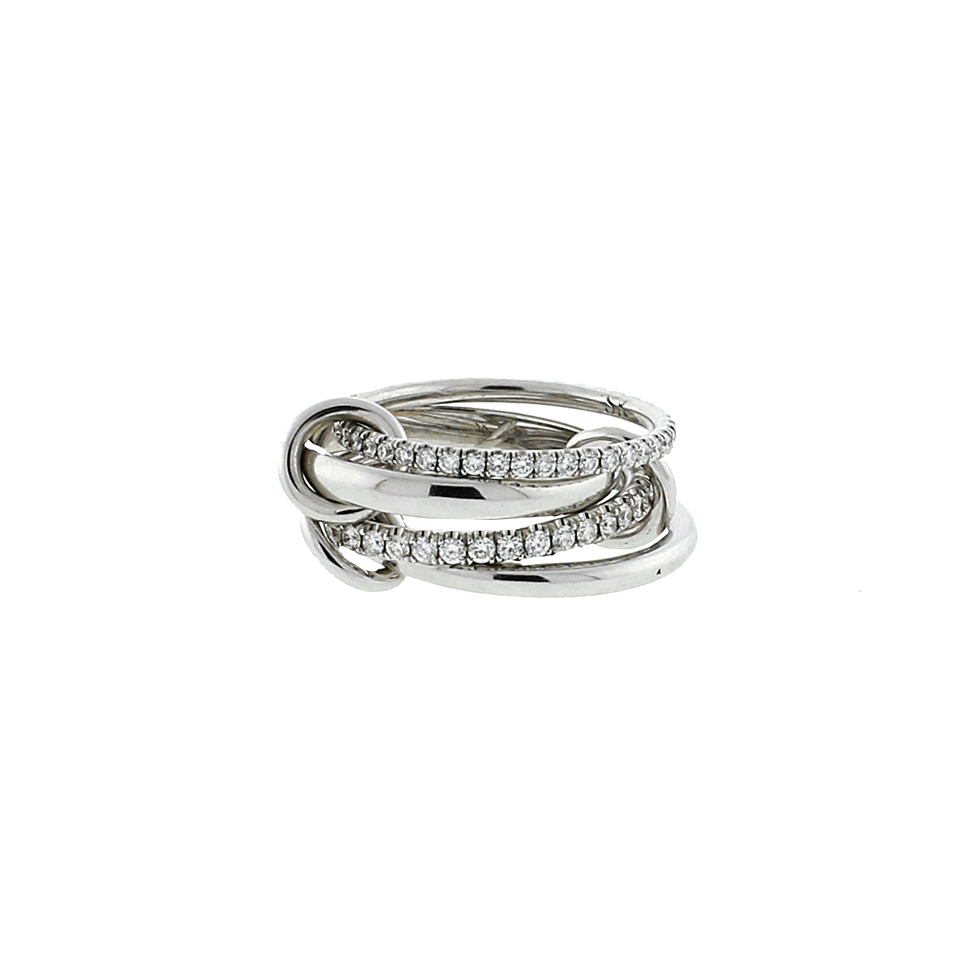 SPINELLI KILCOLLIN-Polaris Four Link Diamond Pave Rings-WHITE GOLD