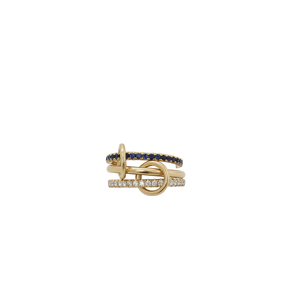 SPINELLI KILCOLLIN-Celeste Sapphire 3 Linked Rings-YELLOW GOLD