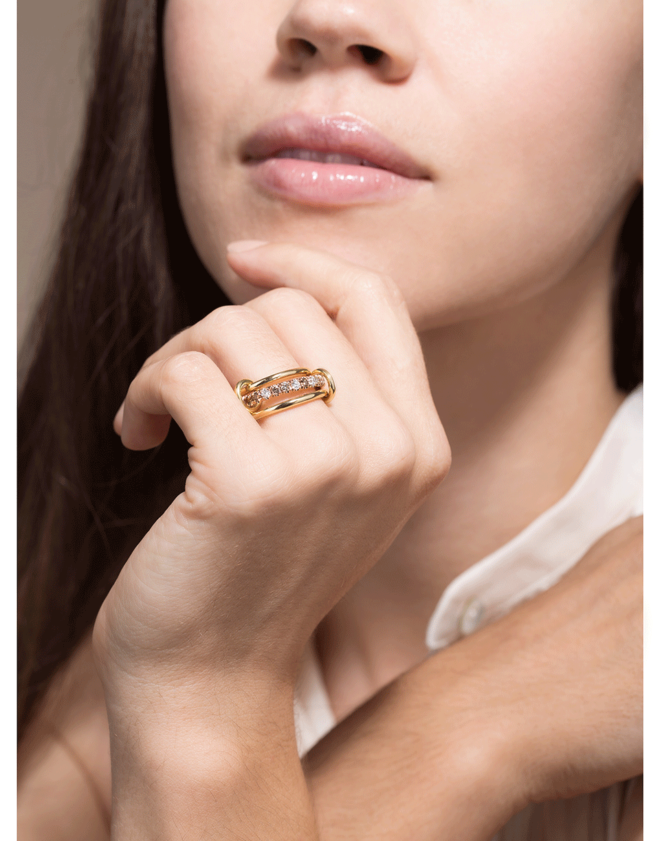 SPINELLI KILCOLLIN-Sonny Pave Linked Rings-YELLOW GOLD