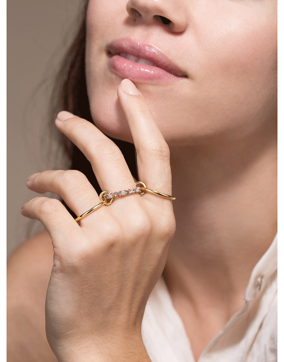 SPINELLI KILCOLLIN-Sonny Pave Linked Rings-YELLOW GOLD