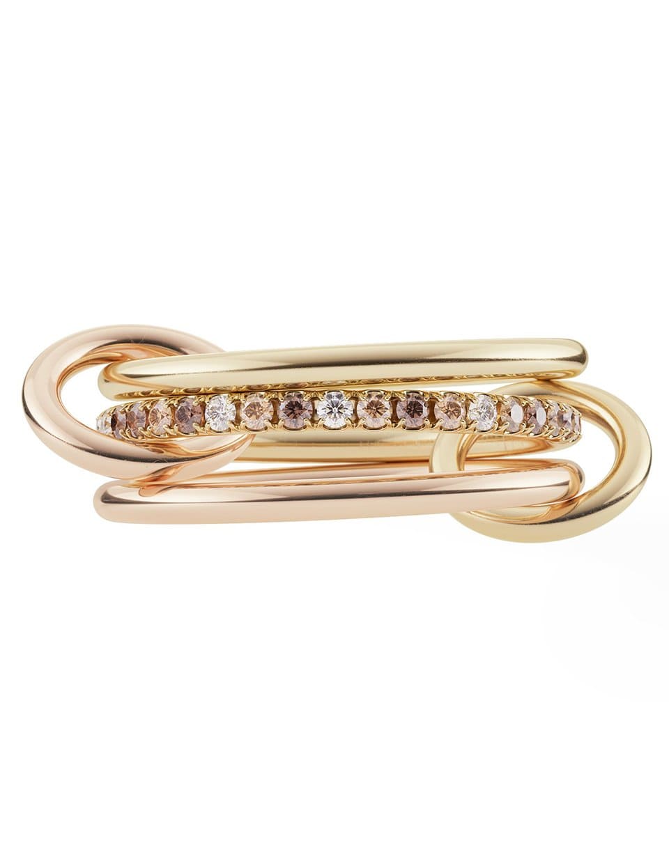 SPINELLI KILCOLLIN-Sonny Pave Linked Rings-YELLOW GOLD